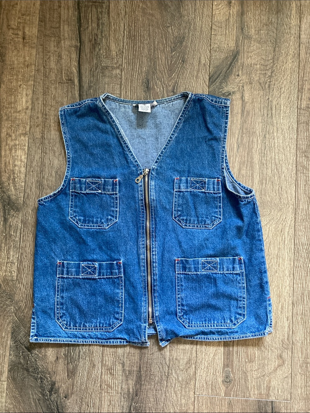 Vintage Denim Zipup Vest